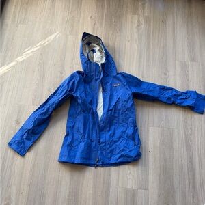 Patagonia Blue Hooded Utility H2NO Rain Jacket